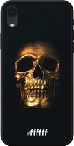 iPhone Xr Hoesje TPU Case - Gold Skull #ffffff