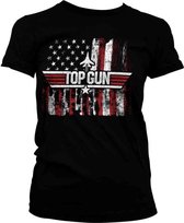 Top Gun Dames Tshirt -XL- America Zwart