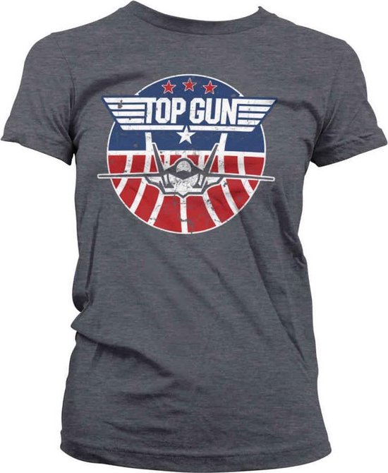 Top Gun Dames Tshirt -L- Tomcat Grijs