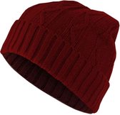 Urban Classics Beanie Muts Cable Flap Rood