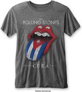 The Rolling Stones Heren Tshirt -XL- Havana Cuba Grijs