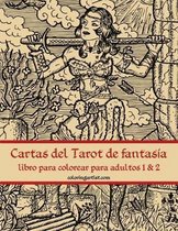 Cartas del Tarot de fantasia libro para colorear para adultos 1 & 2