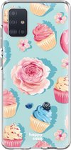 HappyCase Samsung Galaxy A71 Hoesje Flexibel TPU Toetjes Print