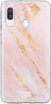 HappyCase Samsung Galaxy A40 Flexibel TPU Hoesje Pink Marmer Print