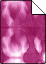 Proefstaal ESTAhome behang tie-dye shibori motief intens fuchsia roze - 148684 - 26,5 x 21 cm
