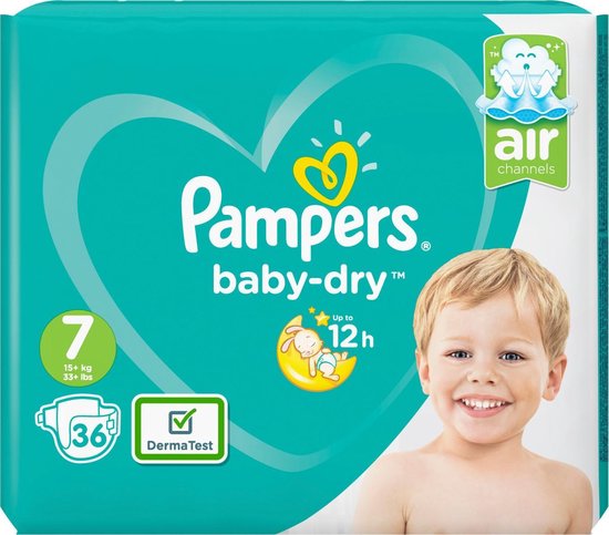 Nadenkend Hij buitenste Pampers Baby Dry Maat 7 - 36 Luiers | bol.com