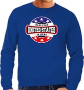 Have fear United States is here / Amerika supporter sweater blauw voor heren 2XL