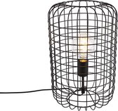 QAZQA bliss_vefa - Industriele Tafellamp - 1 lichts - H 40 cm - Zwart - Industrieel -  Woonkamer | Slaapkamer | Keuken
