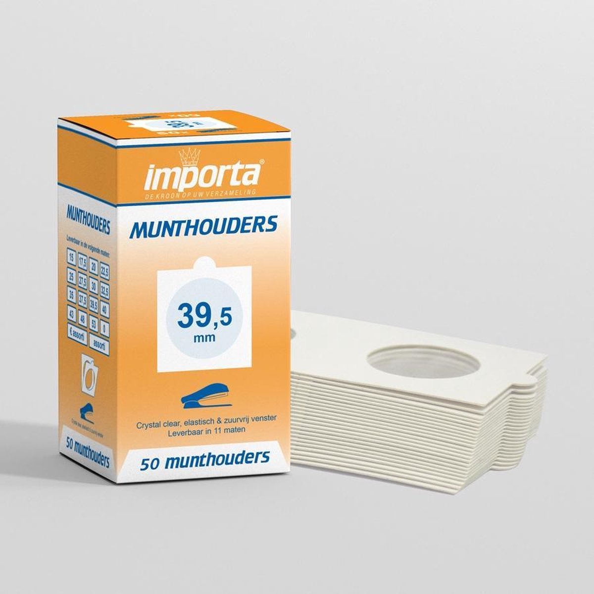 Importa Munthouders om te nieten 39,5mm - 50 stuks