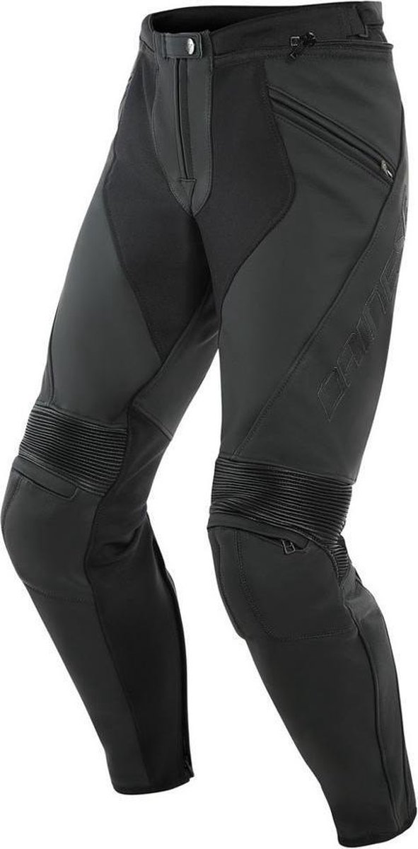 Dainese Pony 3 S/T Black Matt Leather Motorcycle Pants 110