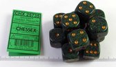 Chessex Golden Recon Speckled D6 16mm Dobbelsteen Set (12 stuks)