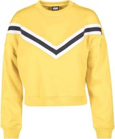 Urban Classics Sweater/trui -XS- Inset Striped Crew Geel
