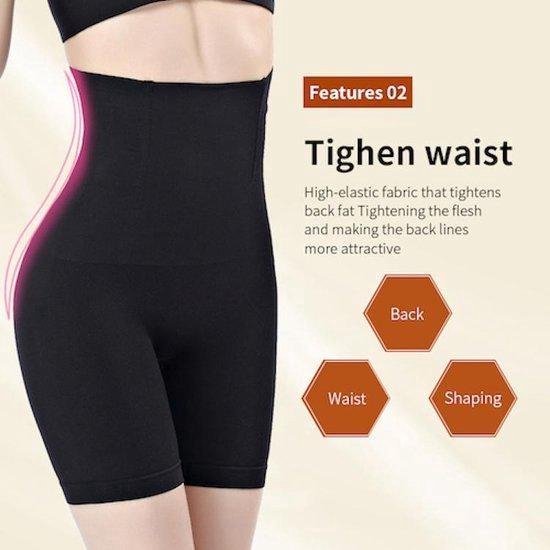 Corrigerend ondergoed voor billen, buik en dijen - corrigerend ondergoed high waist - zwart - maat XL/XXL