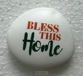 Siersteen, 6x7x2cm - Bless this home