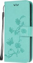 Nokia 5.3 Hoesje - Vlinder Book Case - Cyan