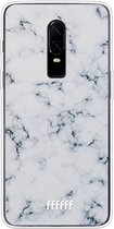 OnePlus 6 Hoesje Transparant TPU Case - Classic Marble #ffffff