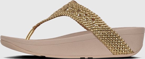 FitFlop Lottie Wicker Toe Post Artisan Gold Maat 38 bol