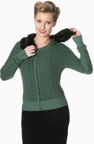 Dancing Days Cardigan -M- LETS PARTY FAUX FUR Groen