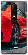 Nokia 6 (2018) Hoesje Transparant TPU Case - Ferrari #ffffff