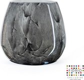 Design vaas fiore - Fidrio NERO - glas, mondgeblazen - hoogte 22 cm