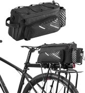 Decopatent® Fiets Bagagedragertas met Regenhoes - 13L - Bagage drager fietstas - Dubbele Fietstassen - Ebike - Veel Opbergruimte