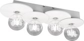LED Plafondlamp - Plafondverlichting - Trion Diccus - E27 Fitting - Rechthoek - Mat Wit - Aluminium - BSE