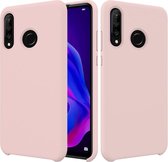 Huawei P30 Lite Siliconen Back Cover Hoesje Roze