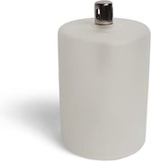 Olielamp - Cilinder - incl.Trechtertje - Peri - Frosted - glas - 11.5 cm - Chrome