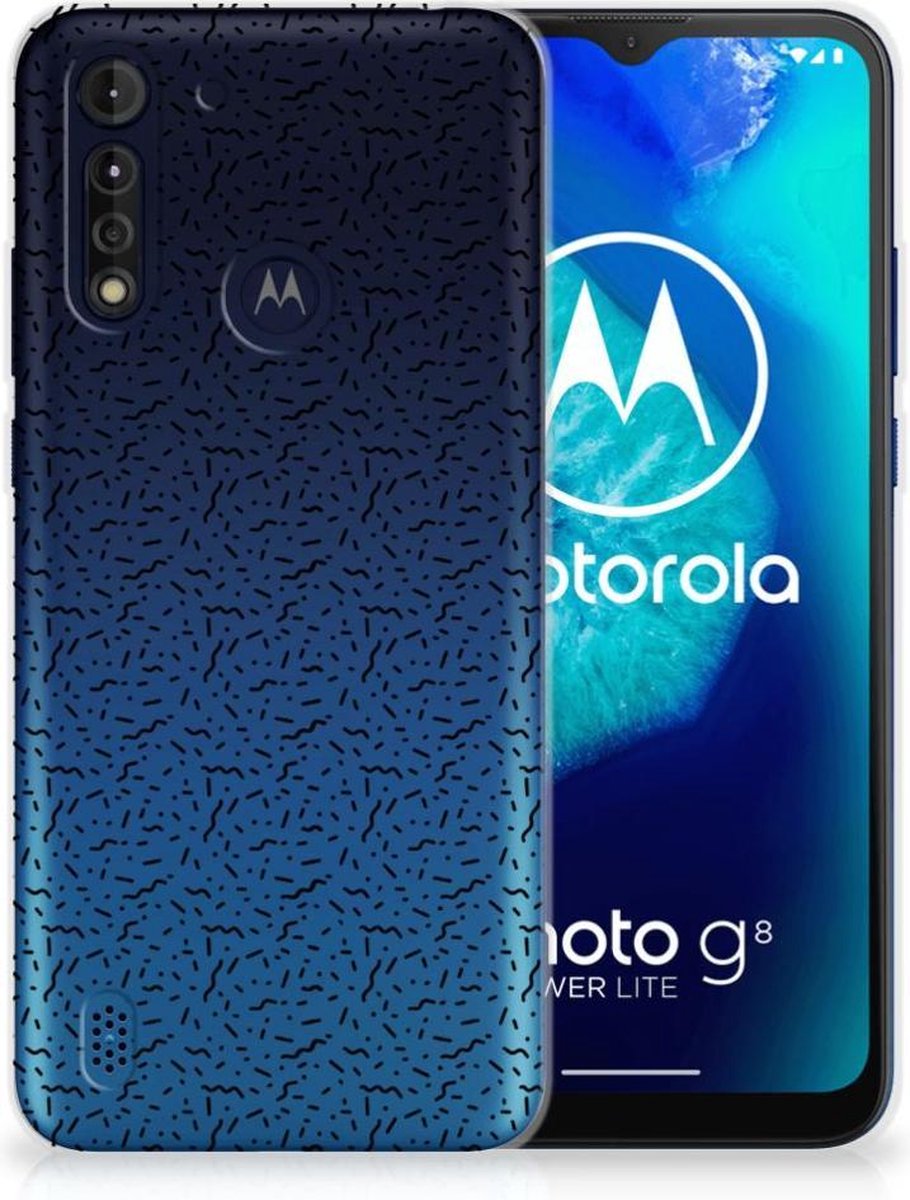 Back Cover voor Motorola Moto G8 Power Lite TPU bumper Stripes Dots