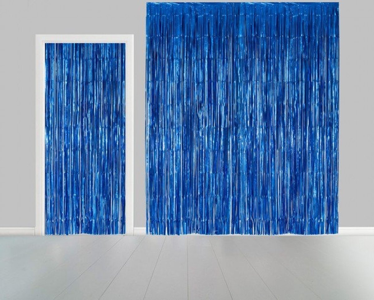 Blauw Deurgordijn Folie 2,4m