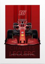 Charles Leclerc (Scuderia Ferrari F1 2020) - Foto op Posterpapier - 29.7 x 42 cm (A3)