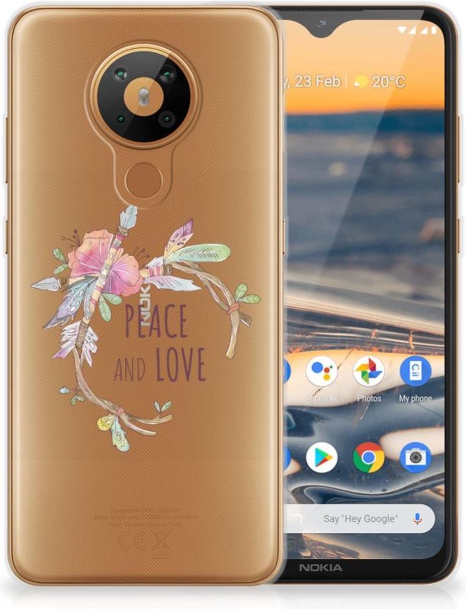 Nokia 5.3 Telefoonhoesje met Naam Boho Text