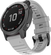 Let op type!! Voor Garmin Fenix 6X 26mm Siliconen Smart Watch Vervanging strap Polsbandje(Grijs)