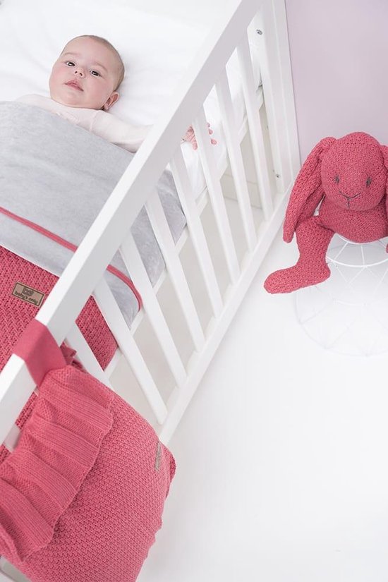 Baby's Only Gebreide ledikantdeken chenille - Baby deken Robust Rib - Stonegreen van Baby's Only — afbeelding 4