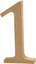 Houten Cijfer 1 13 Cm