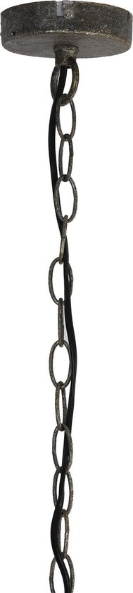 Light & Living Hanglamp Emine - Bruin - 43.5x43.5x40.5cm - Modern - Hanglampen Eetkamer, Slaapkamer, Woonkamer