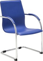 Clp Melina Bezoekersstoel - Kunstleer - blauw