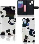 Mobiel Book Case Geschikt voor Samsung Galaxy M21 Book Cover Geschikt voor Samsung M30s GSM Hoesje Koeienvlekken