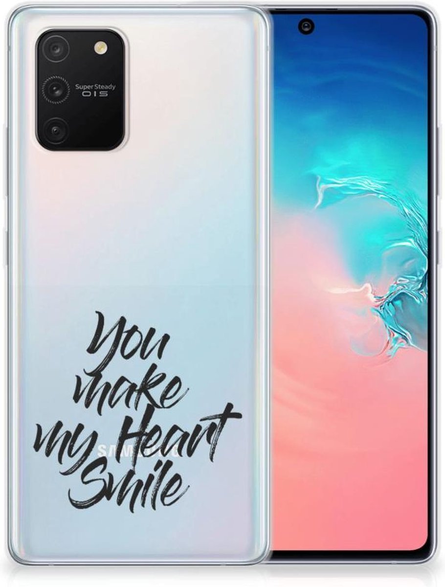 Samsung Galaxy S10 Lite Siliconen hoesje met naam Heart Smile