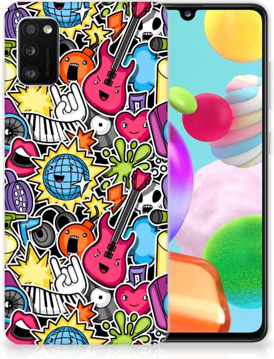Samsung Galaxy A41 Silicone Back Cover Punk Rock