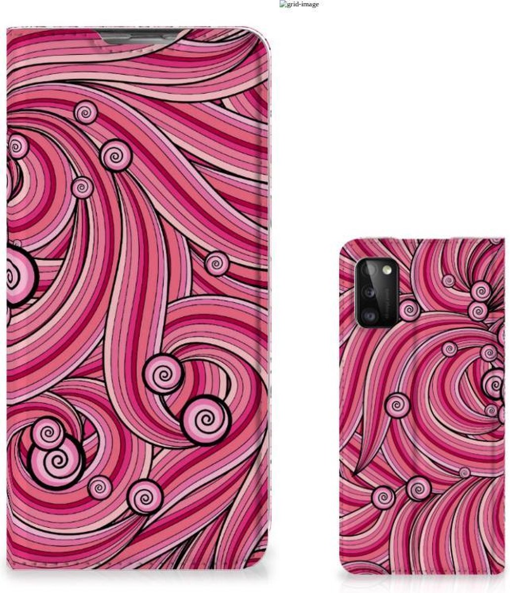 Samsung Galaxy A41 Bookcase Swirl Pink