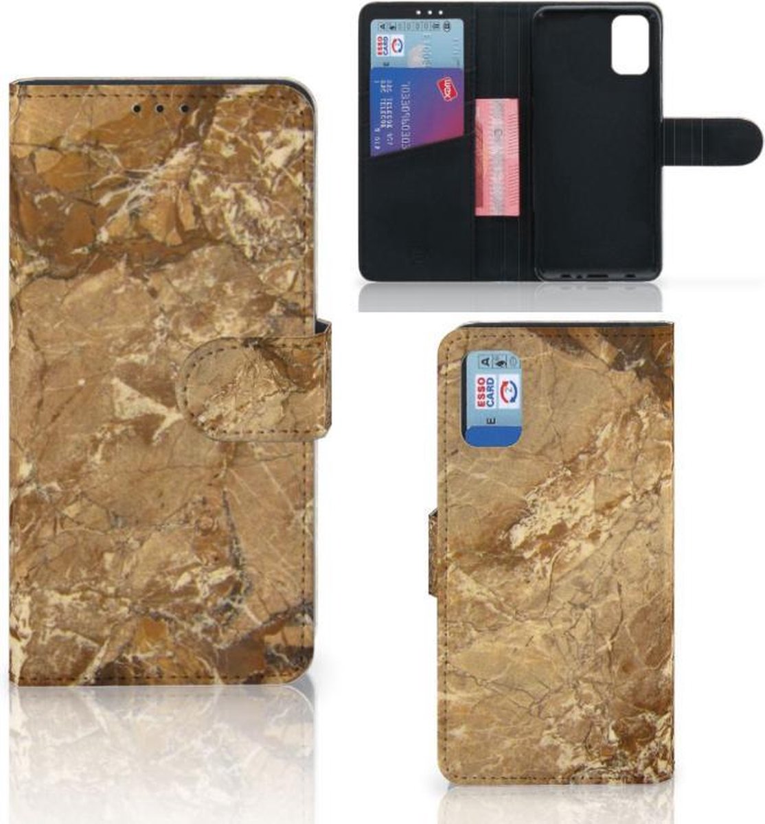 Samsung Galaxy A41 Bookcase Marmer Creme