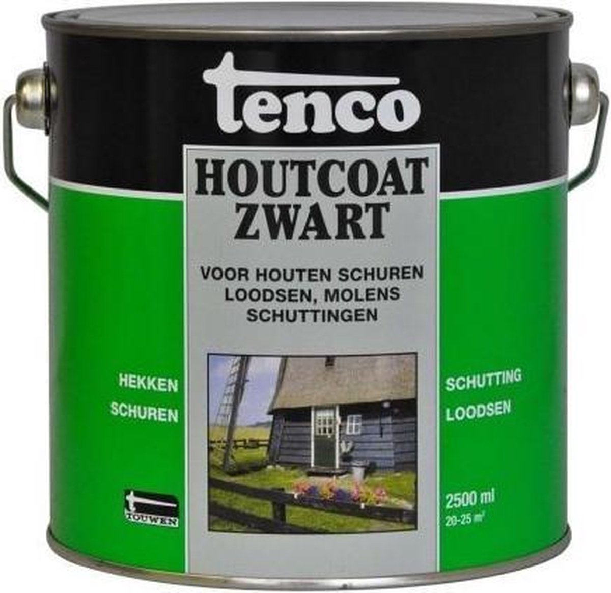 Tenco Houtcoating Zwart - 2,5 liter