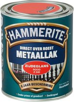 Hammerite Metaallak - Zijdeglans -  Rood - 750 ml