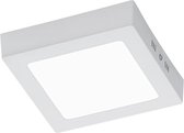 LED Plafondlamp - Plafondverlichting - Trion Zonin - 12W - Warm Wit 3000K - Vierkant - Mat Wit - Aluminium - BES LED