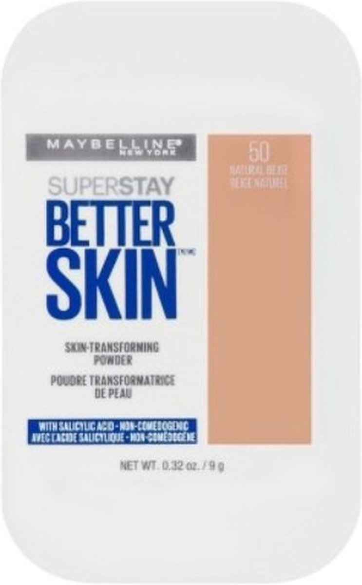Maybelline Super Stay Better Skin Powder Foundation - 50 Natural Beige - Maybelline