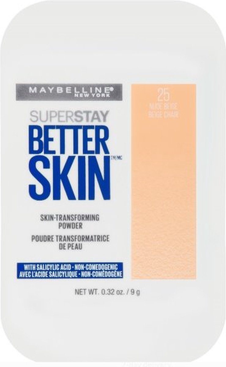 Maybelline Super Stay Better Skin Powder Foundation - 25 Nude Beige - Maybelline