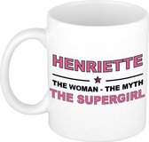 Henriette The woman, The myth the supergirl cadeau koffie mok / thee beker 300 ml