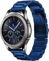 Geschikt voor Samsung Gear S3 stalen band - blauw - 46mm