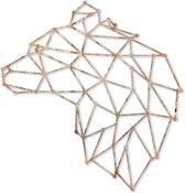 Geometrische Bruine Beer - Houten dieren - Gesneden uit Multiplex (vorm) - Max 40 x 60 cm